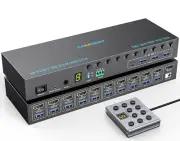 10 Port 8 Port HDMI KVM Switch 4K@60Hz EDID Simulation, USB3.0 KVM Switch HDMI f
