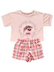 Justice Girls Pink & Purple "Sleep More, Worry Less" Pajama Sleep Set