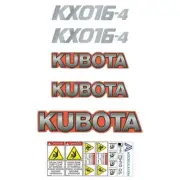 Decal Sticker Set Kubota KX016-4 Mini Digger Excavator Decal Set