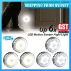 LED PIR Motion Sensor Night Light Infrared Wireless Wall Lamp Battery Powered Au