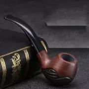 9mm Flue Ebony Wood Removable Filter Smoking Tobacco pipe Cigarette Pipes