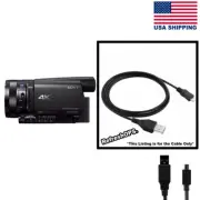 Sony Handycam HDR-AX100E Video Camera USB Cable Transfer Cord Replacement