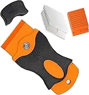 LxcshLjx Razor Blade Scraper, Razor Scraper Tool with 10 Metal Blades and 10 Plastic Blades, Multi-Purpose Cleaning Razor Scraper for Decals, Tint, Stickers, Labels, Caulk, Adhesive, Paint Removal