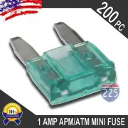 200 Pack 1A Mini Blade Style Fuses APM/ATM 32V Short Circuit Protection Fuse US