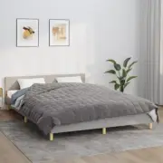 vidaXL Weighted Blanket Grey 100% brushed polyester microfiber King Size