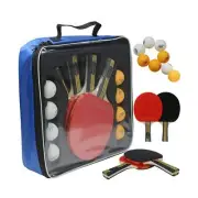 Ping Pong Paddle Set 4 Professional Table Tennis Rackets 8 Balls Portable Case