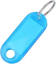 SEWACC 30pcs Number Mark Label Plastic Tags for Labeling Key Id Tags Id Label Key Tag Label Key Identifiers Covers White Name Tags White Simple Key Chain Key Tag Keychain Label Blue