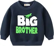 [Tkria] Big Brother Shirt for Toddler Baby Boy Big Bro Announcement T-Shirt Graphic Tee Crewneck Short Sleeve Shirt