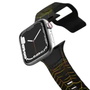Apple Watch Series 7-9 (41mm) Impact Band IN THE SPIDER'S WEB WATCH BAND, HALLOWEEN CREEPY SPIDER SPOOKY BLACK GOLD By Ebi Emporium