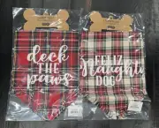 Mud Pie Christmas Dog Bandana Feliz Naughty Dog And Deck The Paws