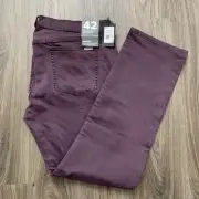 JOE'S JEANS THE BRIXTON STRAIGHT & NARROW PURPLE WASH SZ 42 X 32 NWT MSRP $198