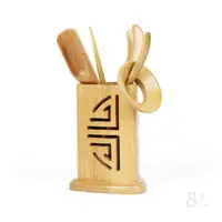 在飛比找momo購物網優惠-【89 zone】日系古典竹製鏤空 六君子 茶道 組 配件(