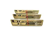 V8 Biturbo 800 Stil Gold Emblem-Abzeichen-Logo-Set Alle Mercedes Smart Fahrzeuge