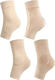 2 Pairs Ice Skating Socks for Women Padded Skate Socks Ankle Protector Skate Guards Ankle Sleeve Pad for Boots, Skates, Splints, Braces