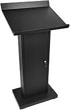 Floor Lectern Podium Lectern Podium Stand, Portable Lecterns Stainless Steel Podiums with Large Storage Area Podium Stand Heavy Duty Conference Table Standing Lectern,