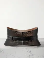 [Alaïa] Alaïa - Neo Bustier Laser-cut Leather Belt - Black - 75 75 Black