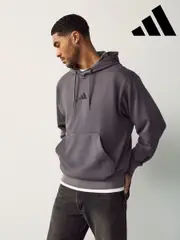 adidas Black Essentials Feelcozy Fleece Hoodie (AH4535) | $88