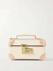 [Globe-Trotter] Globe-Trotter - Safari Leather-trimmed Jewelry Case - Ivory - One size One size Ivory