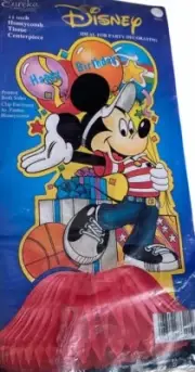 Vtg Mickey Mouse Happy Birthday Party Centerpiece Honeycomb Disney Eureka Tissue