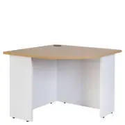 New Corner Home Office Desk Student White Frame Oak Top 900 (W) x 750 (D) x 730m