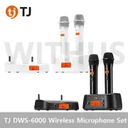 TJ Tajin Media DWS-6000 Wireless Microphone Set White / Black New - Tracking_