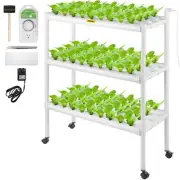 "VEVOR Hydroponic Grow System - 108 Sites, 3 Layers, 12 Food-Grade PVC-U Pipes w