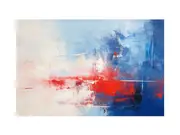 Blue Red Painting Canvas Print