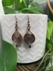 2” Copper-tone Wire Bohemian Drop Dangle Earring Set New Free Ship B4751