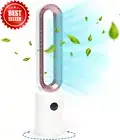 Bladeless Tower Fan 2-in-1 Air Purifier 70° Oscillating 24-Speed for Home Office