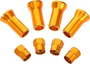 HONMEET 8pcs Tire Valve Cover: Valve Stem Cap Leak-Proof Aluminum Alloy Air Cap Replacement for Cars Bicycles Motorcycle Truck