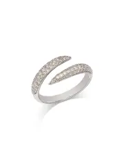 Bloomingdale's Diamond Pave Bypass Pinky Ring in 14K White Gold, 0.33 ct. t. w.