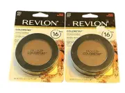 Revlon Colorstay Pressed Powder 450 Mocha Qty x 2 Shine Free 16 Hours Make-Up