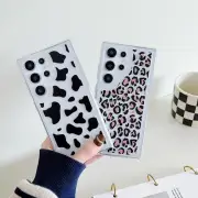 For Samsung S24 FE S23 S22 Ultra Cute Pattern Clear TPU Rubber Protective Case