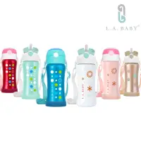 在飛比找momo購物網優惠-【L.A. Baby】316超輕量保溫保冷兒童揹帶水壺 27