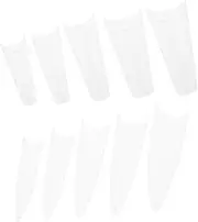 AUTSUPPL 2 Boxes Nail Set Long Nail Tips Half Cover False Nail Tips Nails Extension Covers French Fake Tips Nail Art Mold False Artificial Nails Matte Nail Extensions Transparent Plastic