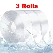 3 Rolls Double Sided Removable Mounting Tape Heavy Duty Adhesive Gel 3*9.85FT