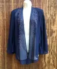 R&M Richards Navy Embellished Jacket Size 16 - Women's Evening Wear