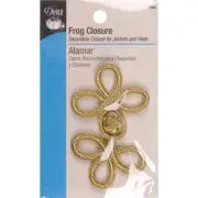 Dritz 498 Frog Closure-Gold 3"
