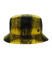 [Maison Michel] Maison Michel Jason checked mohair-blend bucket hat UK 6 5/8 multicoloured