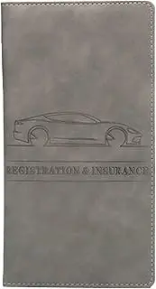 [Dranng] Car Document Holder for Cards - Document Card Paperwork Wallet Case,Wallet Case Organizer with Uniform Seams for Key, Driver's License, Business Card, Receipt