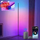 Smart RGB Corner Floor Lamp, Upgraded 3-Sided LED Standing Light with Alexa, Mus