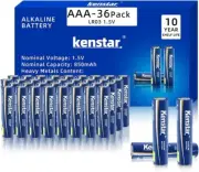 AAA Alkaline Batteries – 36-Pack Long-Lasting Powermax ,1.5 volt,Free Shipping