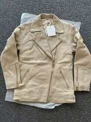 Sass and Bide Hear Me Roar Oversized 100% Lamb Leather Jacket Size 34 BNWT