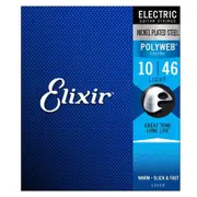 Elixir #12050 Electric Guitar Strings Polyweb Steel 10-46 Light