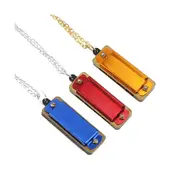 3Pcs Mini Harmonica Key of C, 4 Holes 8 Tones Harmonica Red Blue Yellow