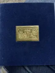 22 K Gold Plated Stamp With Holding Case And Certificate Of Authenticity
