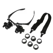 1 Pc Head-mounted LED Light Interchangeable Lens Headband Magnifying Glass
