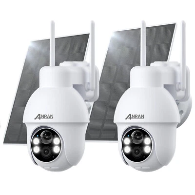 ANRAN 8MP Solar Security Camera Battery Powered Outdoor Wireless CCTV PTZ Camera