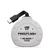 PixelFlash No-Bend Pins USB Type-C Compact Flash Card Reader CF White Color