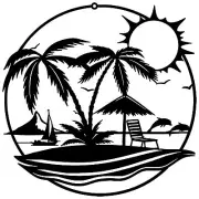 Metal Palm Tree Wall Art Tropical Wall Decor for Indoor Outdoor Garden Home